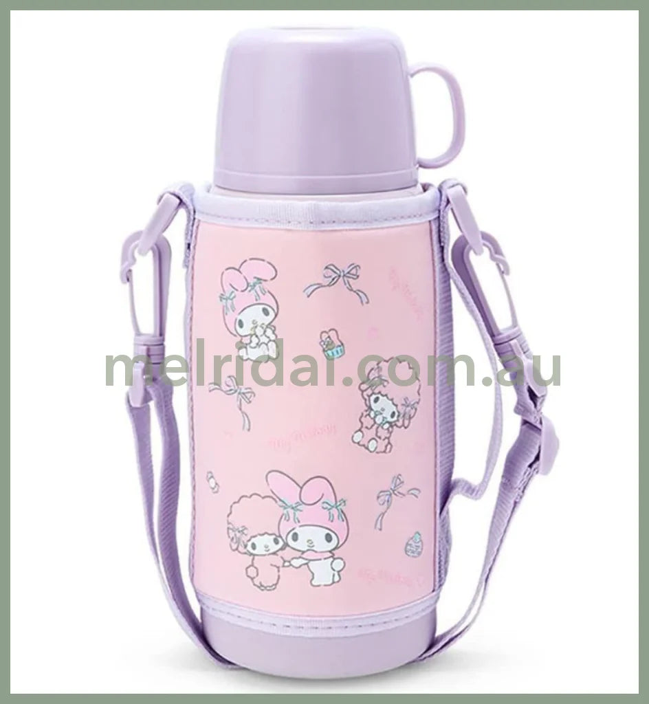 Sanrio2Way Stainless Steel Water Bottle With Pouch 670Ml