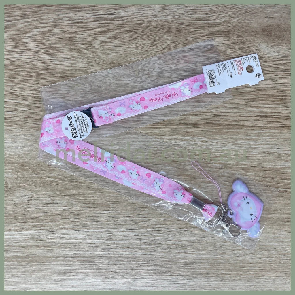 Sanrio | 90S Hello Kitty Neck Strap H450×W20Mm (Angel) Pink