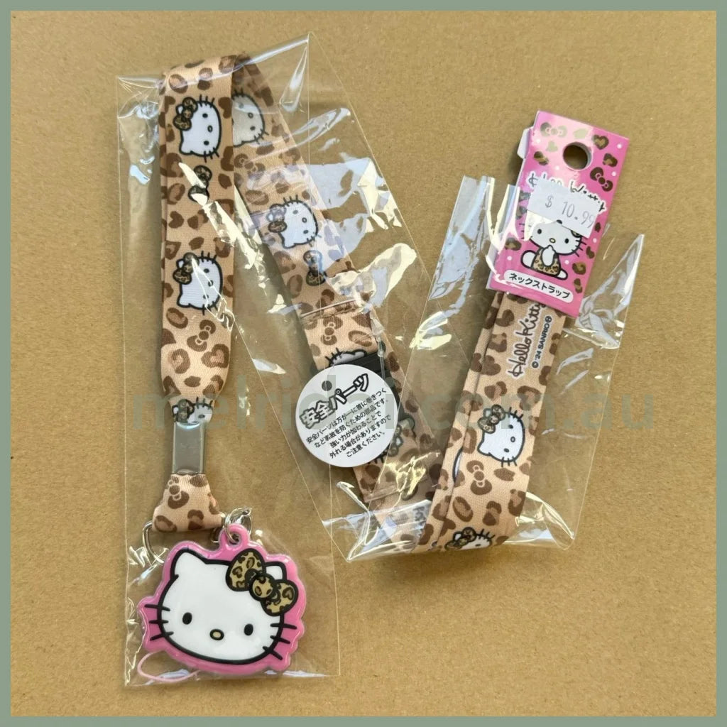 Sanrio | 90S Hello Kitty Neck Strap H450×W20Mm (Leopard)