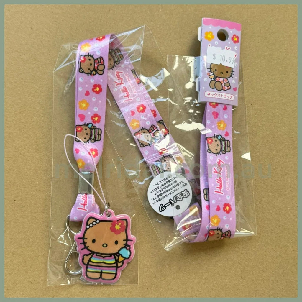 Sanrio | 90S Hello Kitty Neck Strap H450×W20Mm (Sunburn Tan Kitty)