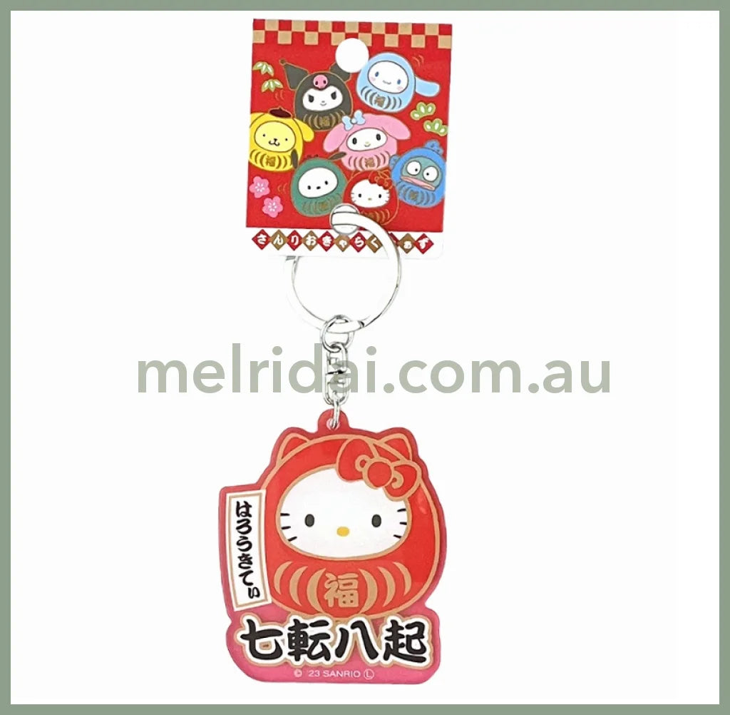 Sanrio | Acrylic Key Rings Keychain Daruma H70Xw57Mm / Hello Kitty