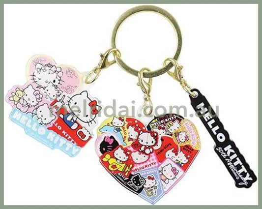 Sanrio | Acrylic Keychain (Travel Into The Future With Hello Kitty) 日本三丽鸥 亚克力三连钥匙链 和凯蒂猫的未来之旅