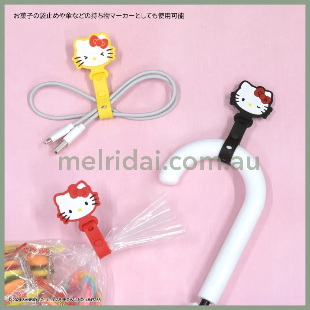 Sanrio | Cable Band 3Pcs Set 日本三丽鸥 数据线收集Set/雨伞防丢/包装封口 装饰带 凯蒂猫Hello Kitty