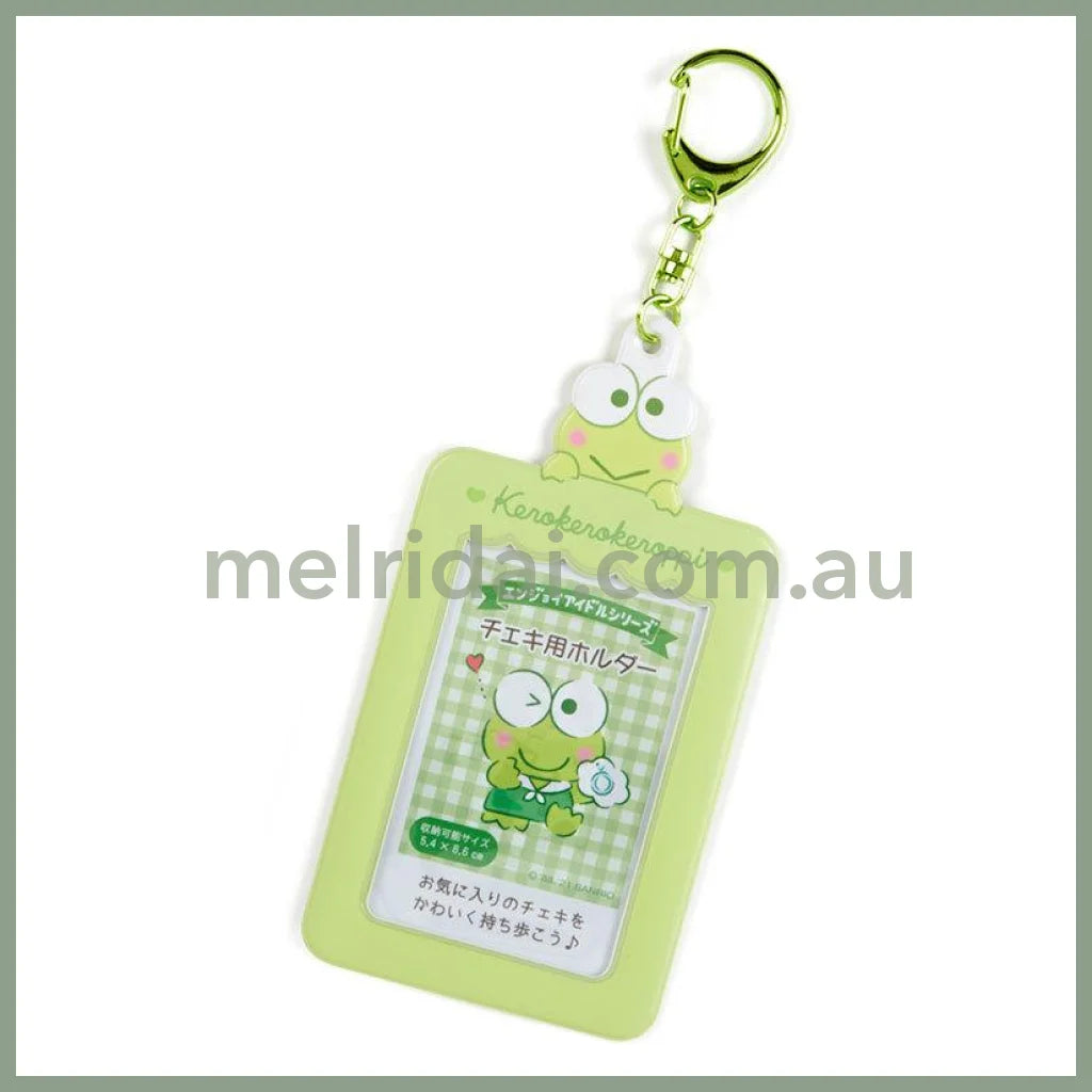 Sanriocheki Holder Enjoy Idol Photo/Card Kero Keroppi