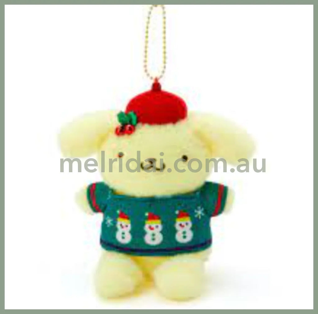 Sanriochristmas Sweater Mascot Plush 13 X 6Cm Pom Purin