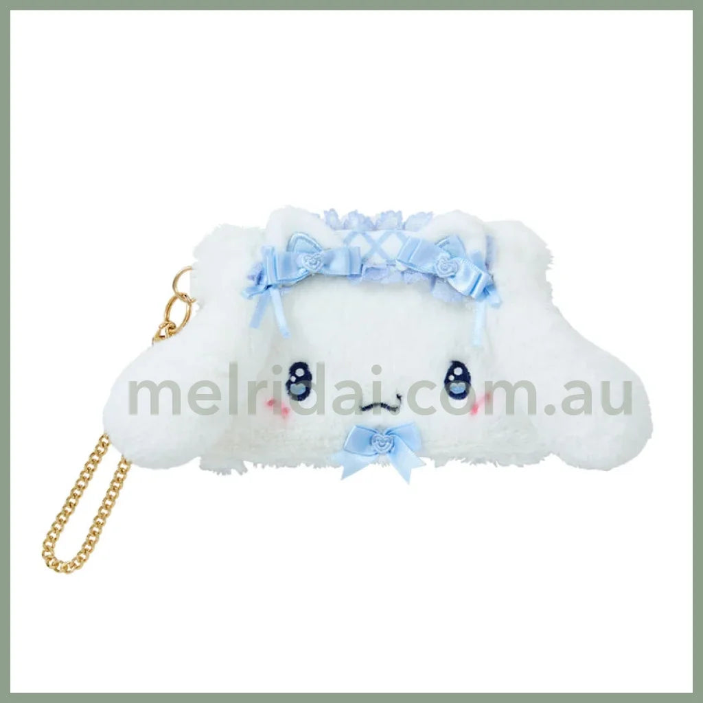 Sanrio | Cinnamoroll Fluffy Face-Shaped Card Case 14.5×1×12Cm (Dream Ribbon)