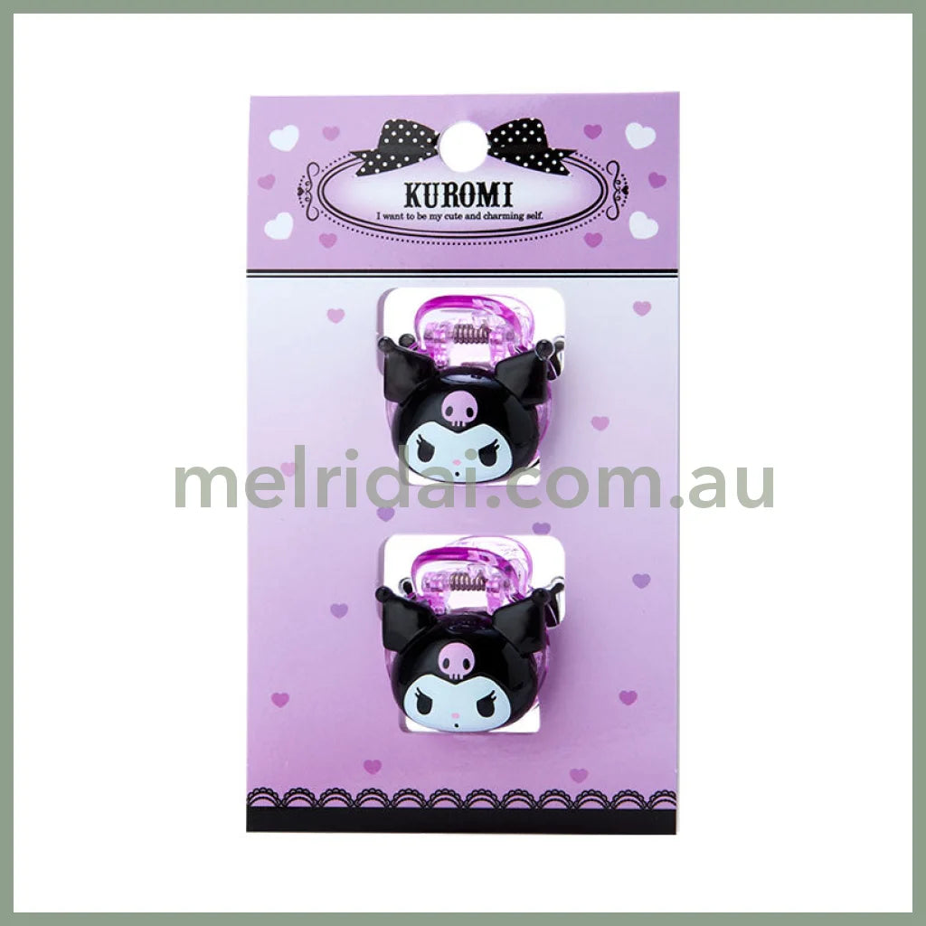 Sanrio | Clear Mini Claw Hair Clip Set Of 2 // Kuromi