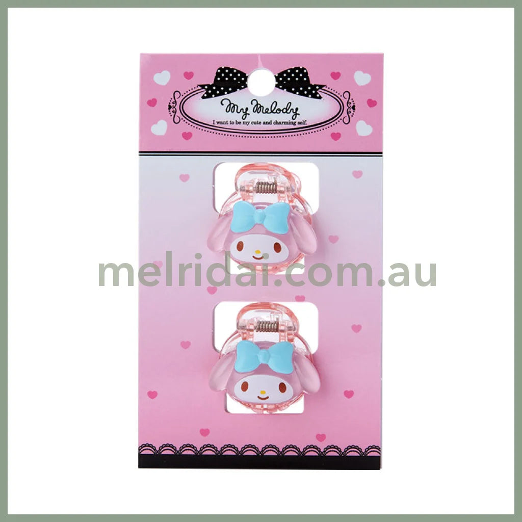 Sanrio | Clear Mini Claw Hair Clip Set Of 2 // My Melody