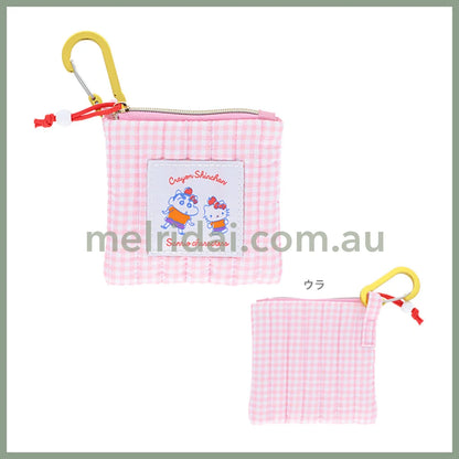 Sanrio × Crayon Shinchan | Hello Kitty Pouch With Carabiner W90×H90×D12Mm