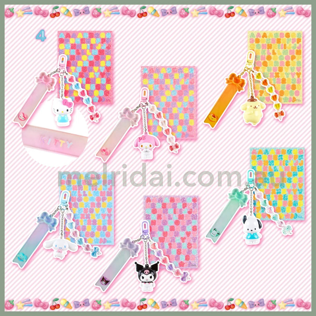 Sanrio | Custom Key Chain 10×1.5×8.5Cm Approx. (Clear And Plump 3D) 日本三丽鸥 三连造型