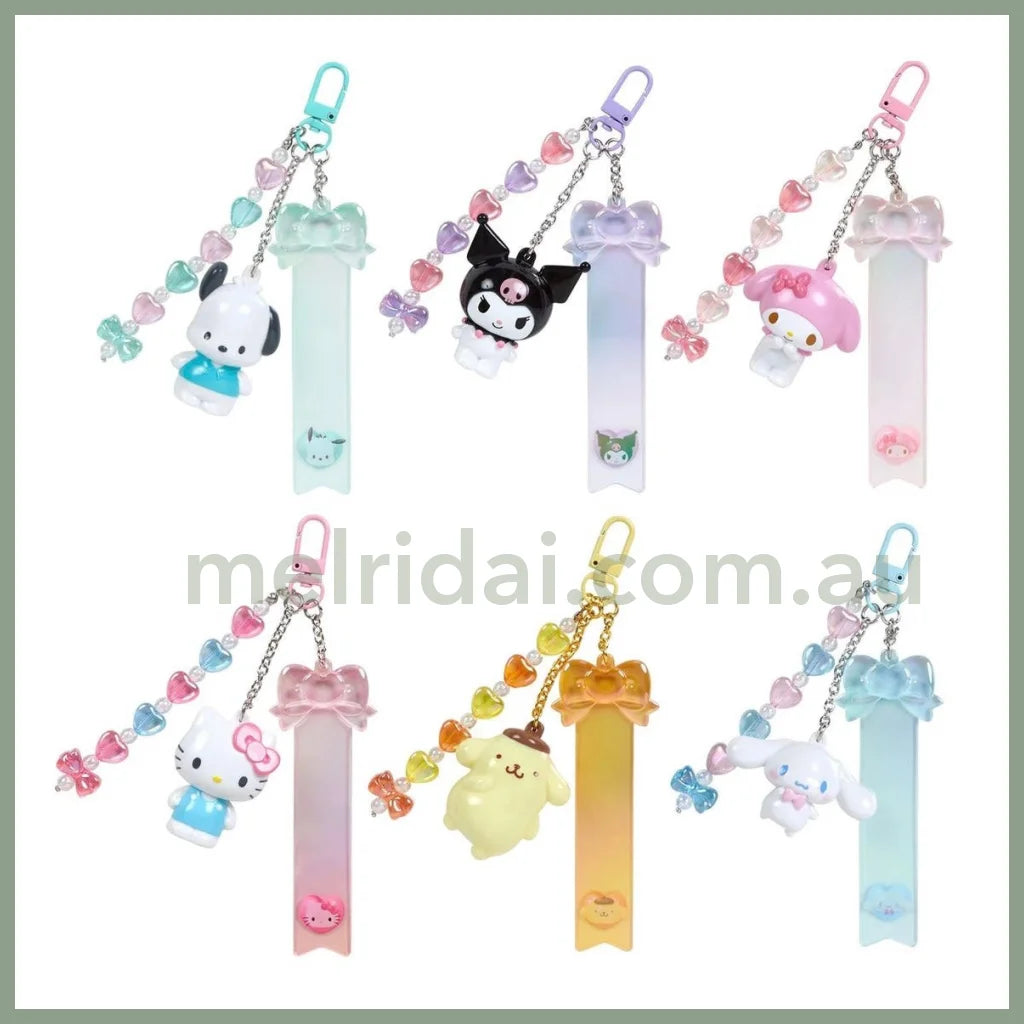 Sanrio | Custom Key Chain 10×1.5×8.5Cm Approx. (Clear And Plump 3D) 日本三丽鸥 三连造型