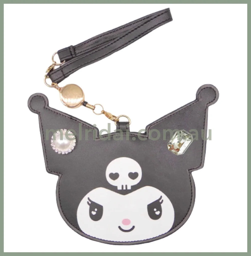 Sanrio | Die Cut Reel Pass Case 16X 15 X 1Cm (Kuromi French Girly) 日本三丽鸥 库洛米钻石 伸缩绳卡套/卡包（少女系列）