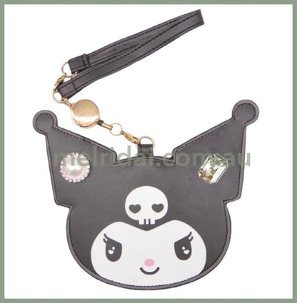 Sanrio | Die Cut Reel Pass Case 16X 15 X 1Cm (Kuromi French Girly) 日本三丽鸥 库洛米钻石 伸缩绳卡套/卡包（少女系列）