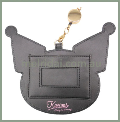 Sanrio | Die Cut Reel Pass Case 16X 15 X 1Cm (Kuromi French Girly) 日本三丽鸥 库洛米钻石 伸缩绳卡套/卡包（少女系列）