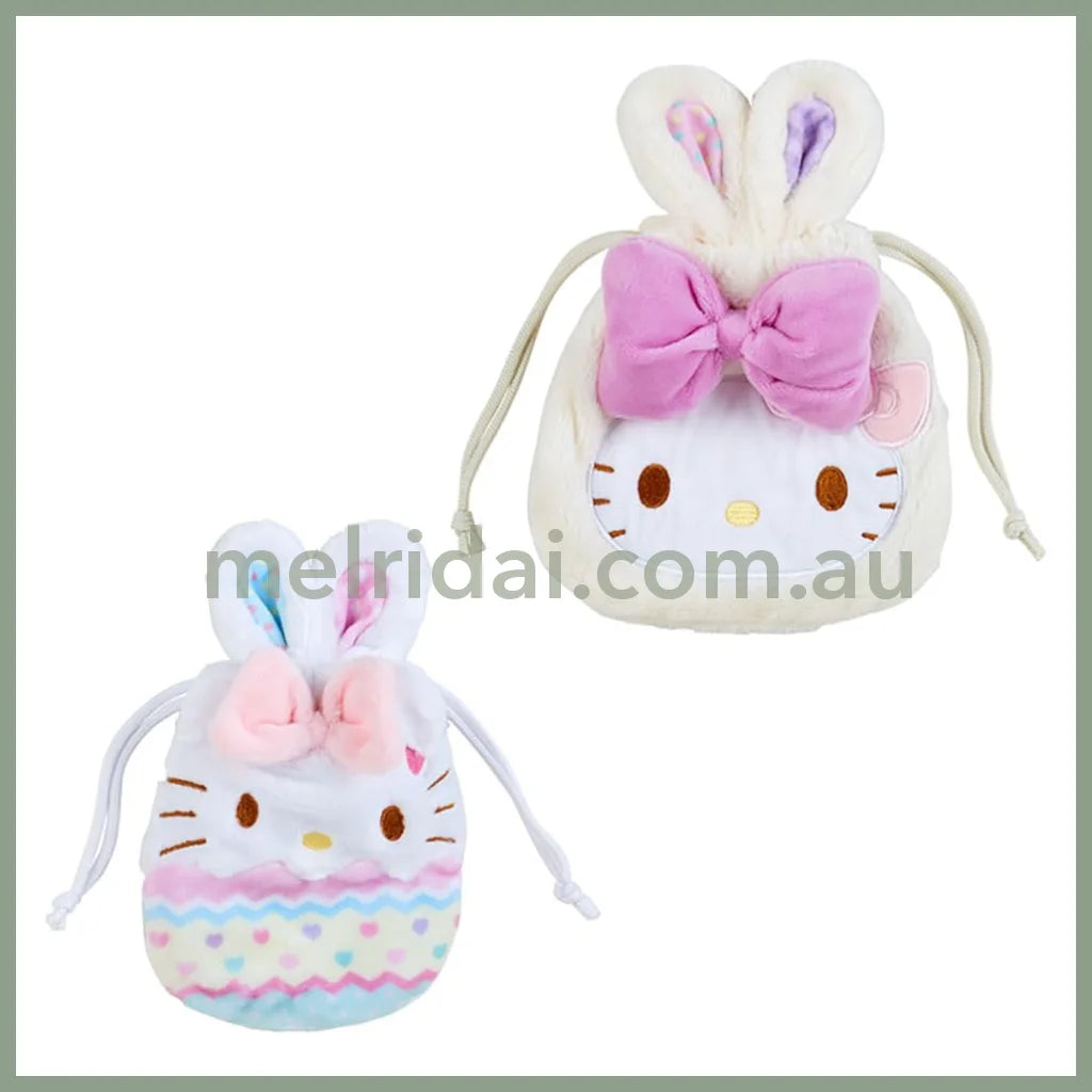 Sanrio | Drawstring Bag 2 Piece Set 日本三丽鸥 兔耳朵 抽绳束口袋套装 两个入 凯蒂猫Hello Kitty