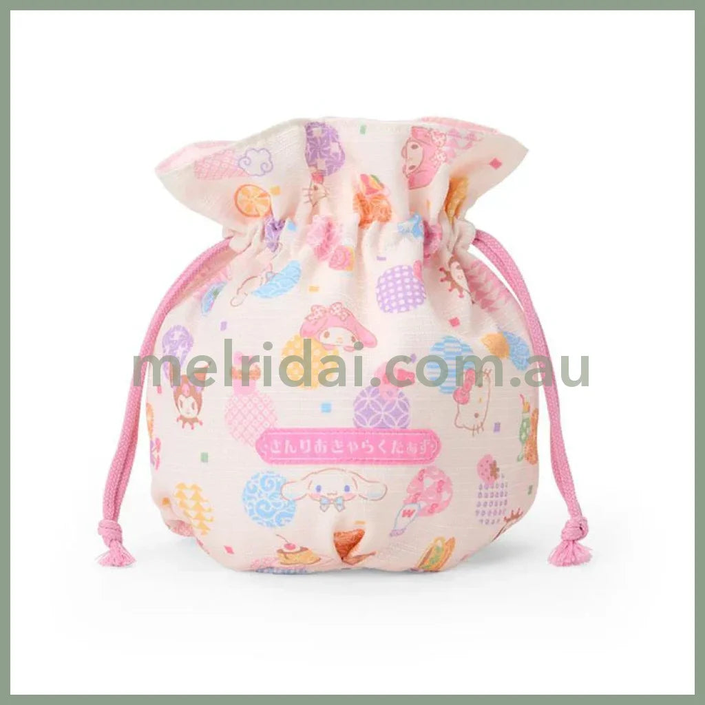 SANRIO | Drawstring Pouch 22 x 10.5 x 23cm (Nagomi Pastel)