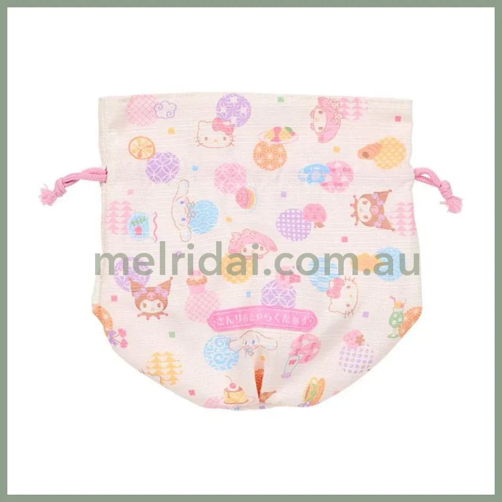 SANRIO | Drawstring Pouch 22 x 10.5 x 23cm (Nagomi Pastel)