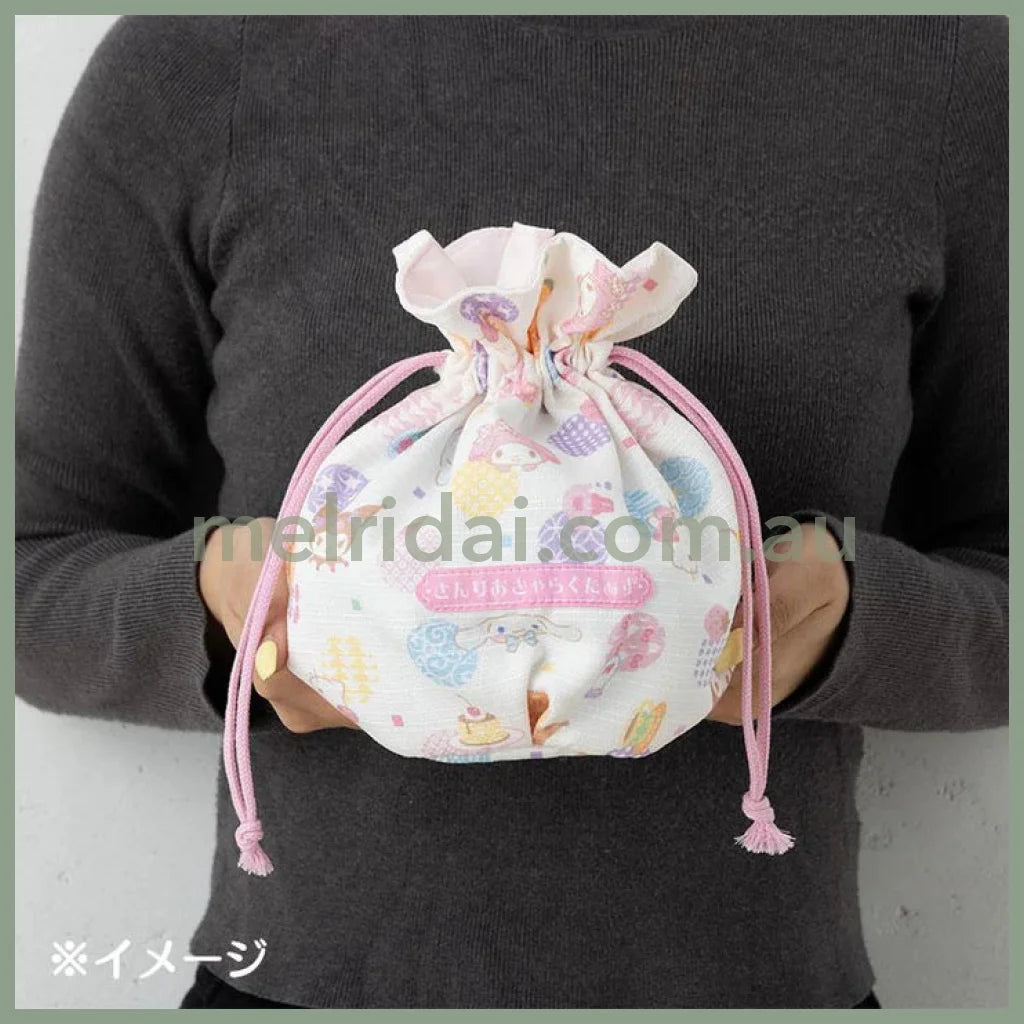 SANRIO | Drawstring Pouch 22 x 10.5 x 23cm (Nagomi Pastel)