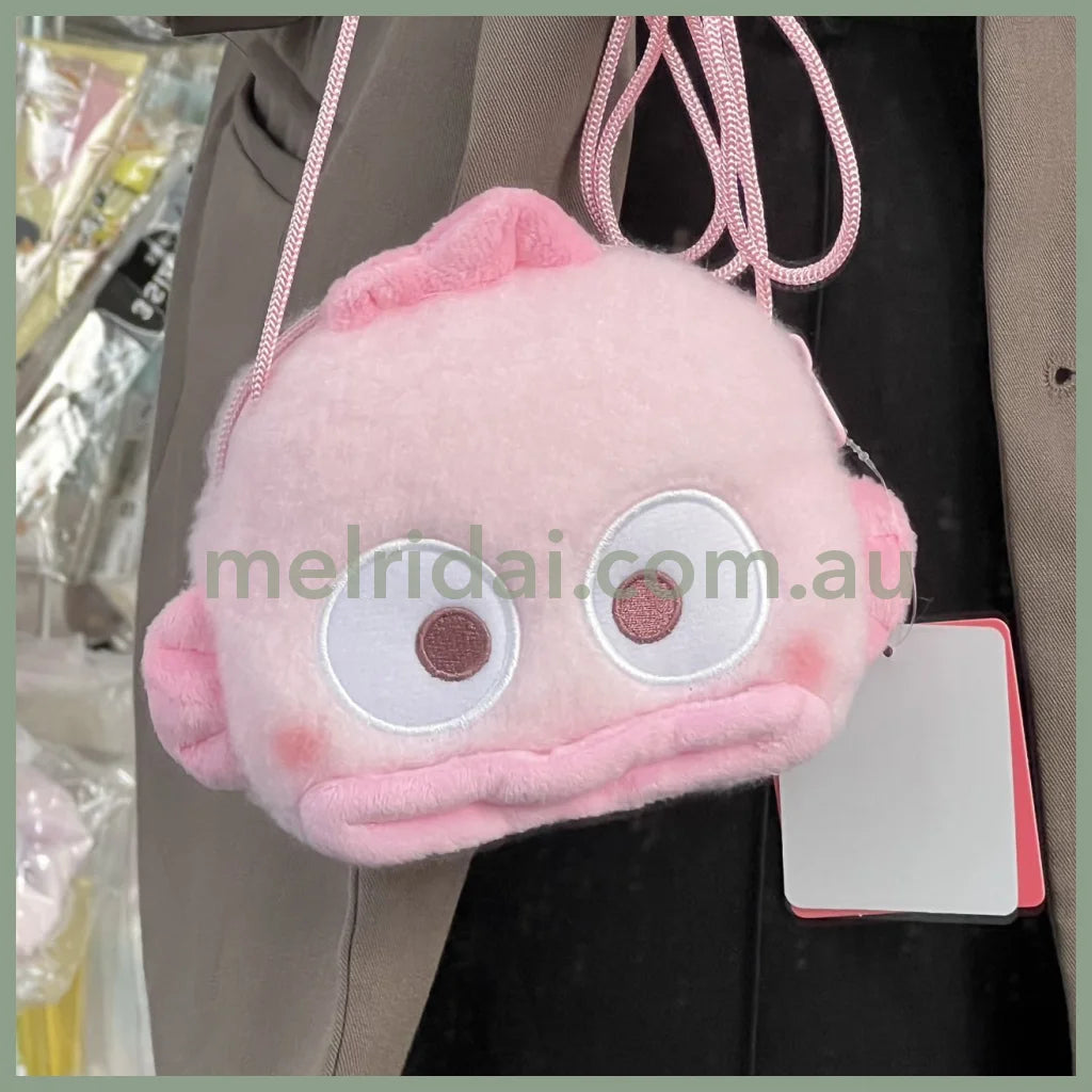 Sanrio | Face Pochette Hangyodon (Pink Bithday) H13×W16.5×D6Cm /