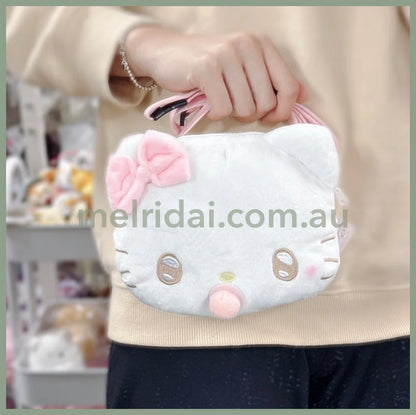 Sanrio | Face Pochette Should Bag 15 X 18 18Cm (Angel Baby) 日本三丽鸥 大脸斜挎包（天使宝宝） 凯蒂猫Hello Kitty