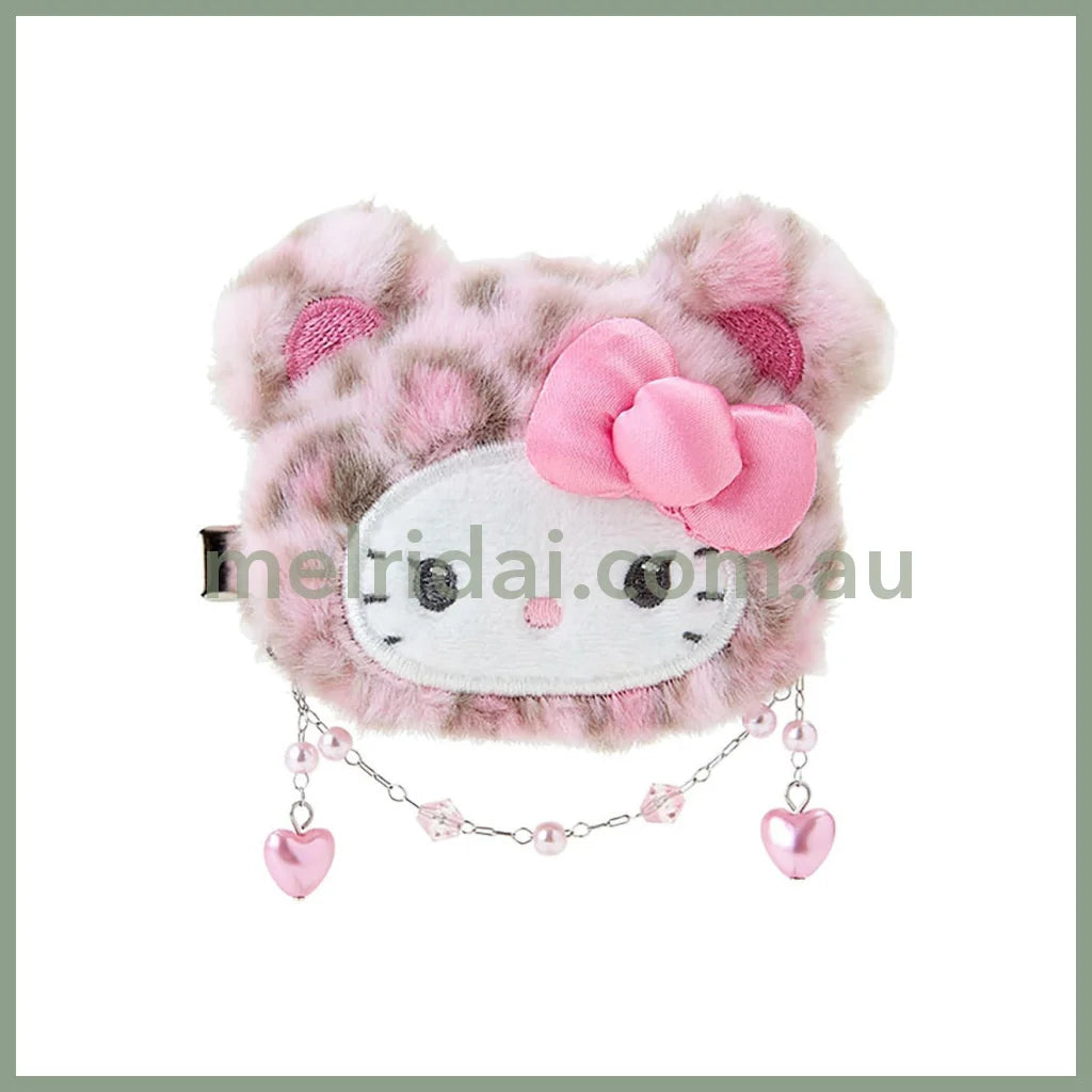 Sanrio | Face-Shaped Hair Clip 8.3×2×6Cm (Gal Kuma) 凯蒂猫Hello Kitty-Pink