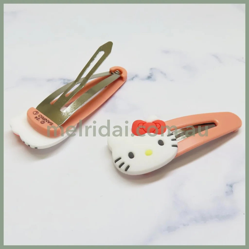 Sanrio | Face-Shaped Hair Snap Clip Set Of 2 Hello Kitty (Smile)