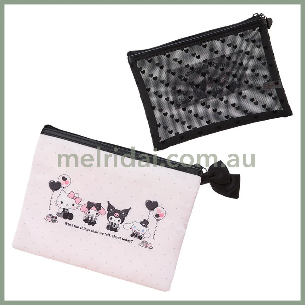 Sanrio | Flat Pouch Set Of Two 24 X 1 18 Cm & 20 14 (Tokimeki Sweet Party) 日本三丽鸥