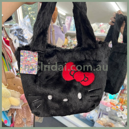 Sanrio | Fluffy Fur Mini Tote Bag Hello Kitty 300X200Mm 日本三丽鸥 毛绒绒迷你托特包/单肩包 磁吸扣 凯蒂猫