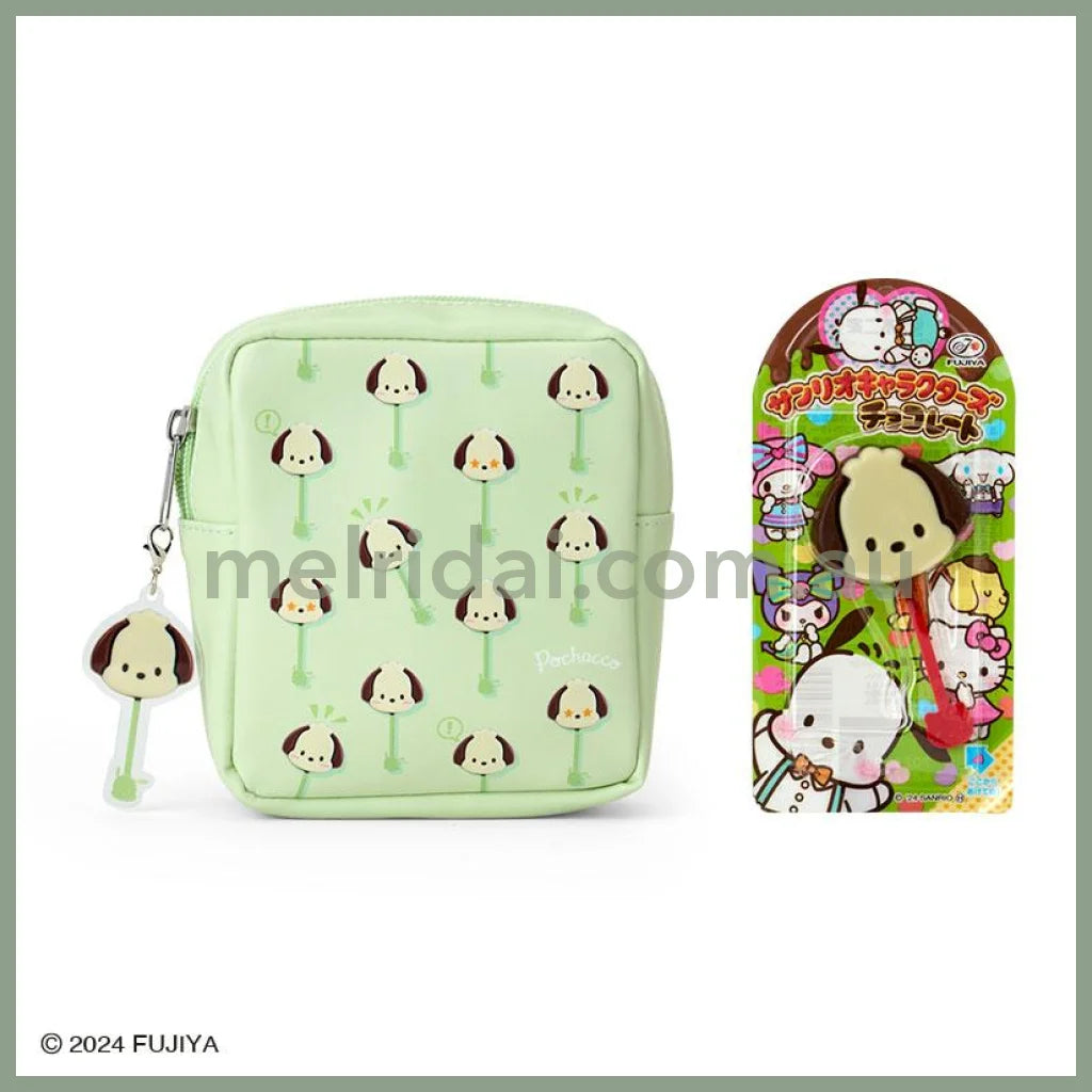 Sanrio × Fujiya | Chocolate Bar & Pouch 11.5×5×13Cm (Pochacco)