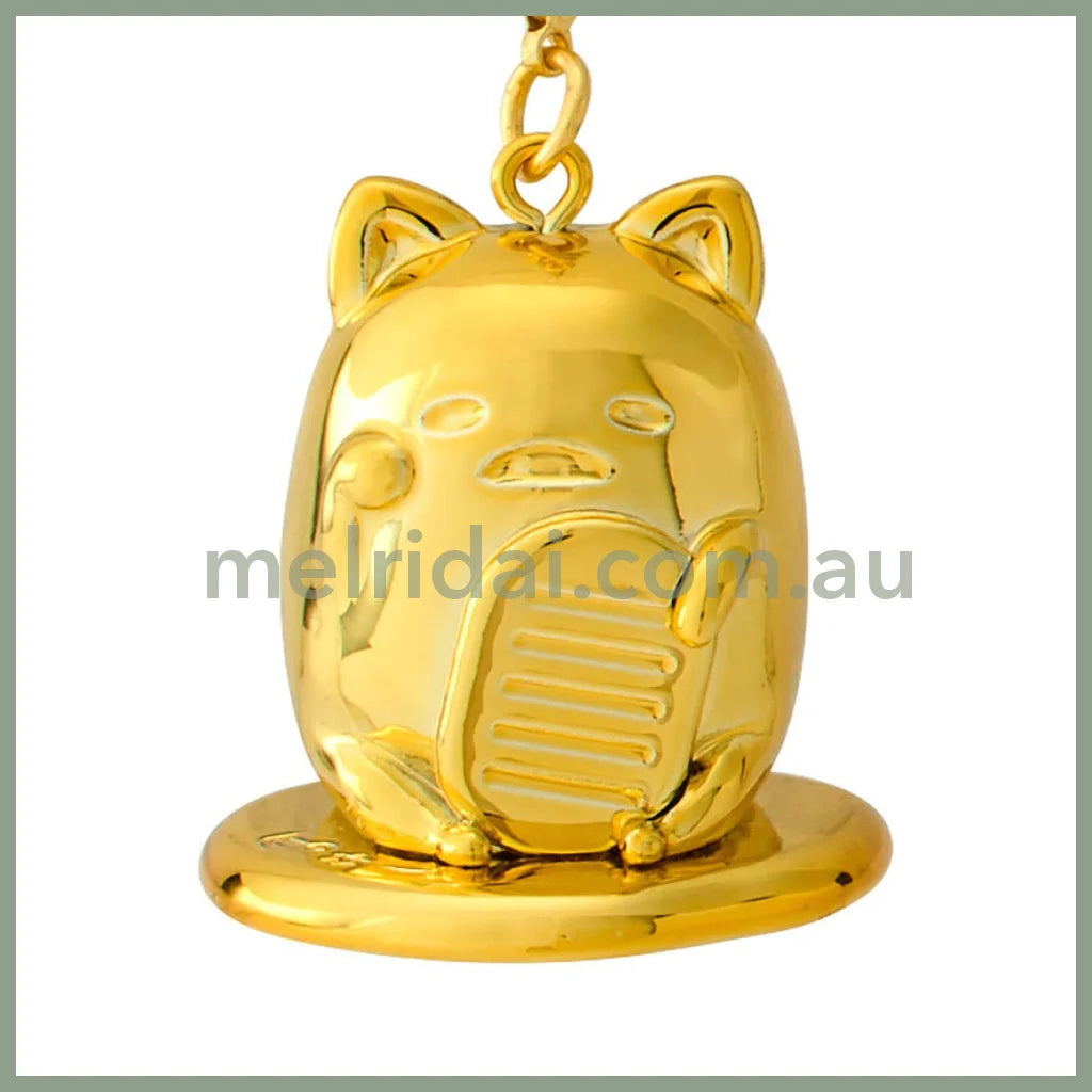 Sanrio | Gudetama Netsuke Gold Color Charm W2.8×D2.6×H4.4Cm (Zodiac Fortune 2024 - Snake)