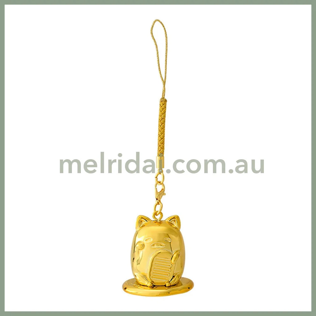 Sanrio | Gudetama Netsuke Gold Color Charm W2.8×D2.6×H4.4Cm (Zodiac Fortune 2024 - Snake)