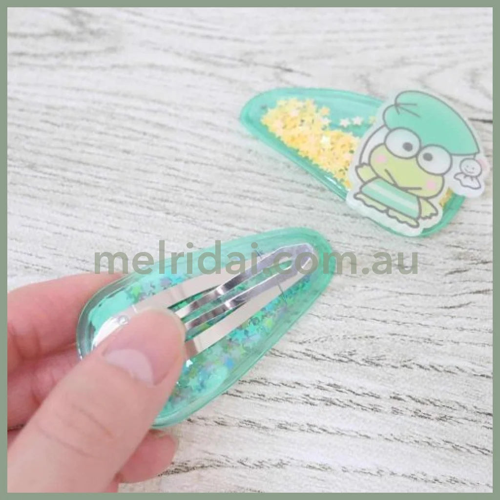 Sanrio | Hair Clip 2Pcs Set (Glitter Stars) 日本三丽鸥 星星流沙发卡