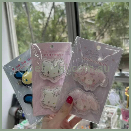 Sanrio | Hair Clips (Heisei Character Ribbon) //