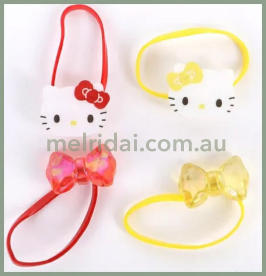 Sanriohair Tie Set Of 4 Hello Kitty & Mimmy