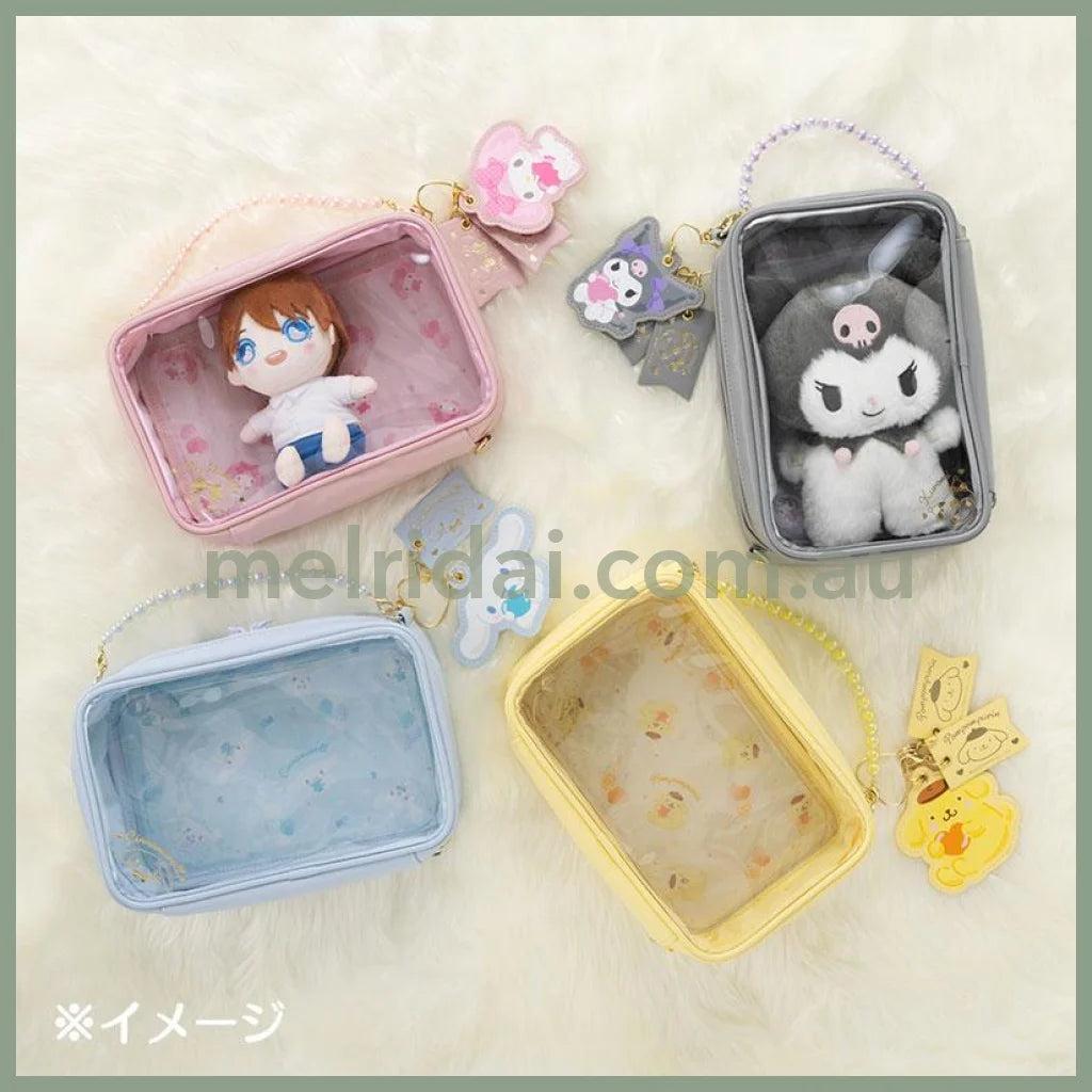 Sanrio | Half-Clear Shoulder Bag 22×7.5×14Cm 日本三丽鸥 透明单肩包/斜挎包/痛包 珍珠手提链