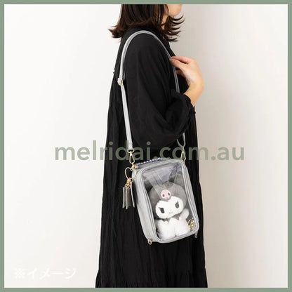 Sanrio | Half-Clear Shoulder Bag 22×7.5×14Cm 日本三丽鸥 透明单肩包/斜挎包/痛包 珍珠手提链 库洛米Kuromi