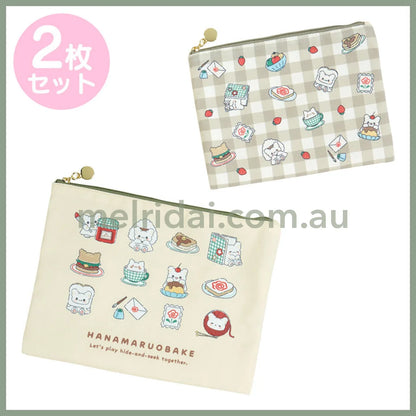 Sanrio | Hanamaruobake/Marumaru Flat Pouch Set 2Pcs (Always Together!)