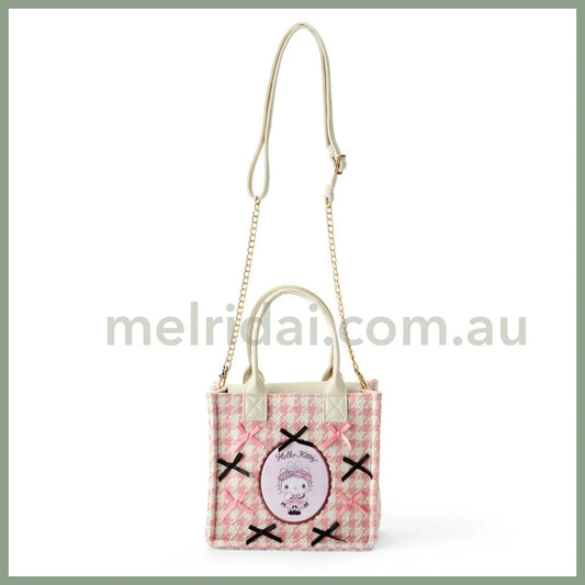 Sanrio | Hello Kitty 2-Way Mini Tote Bag/Shoulder Bag/Handbag 21×10×19Cm (Dream Ribbon)