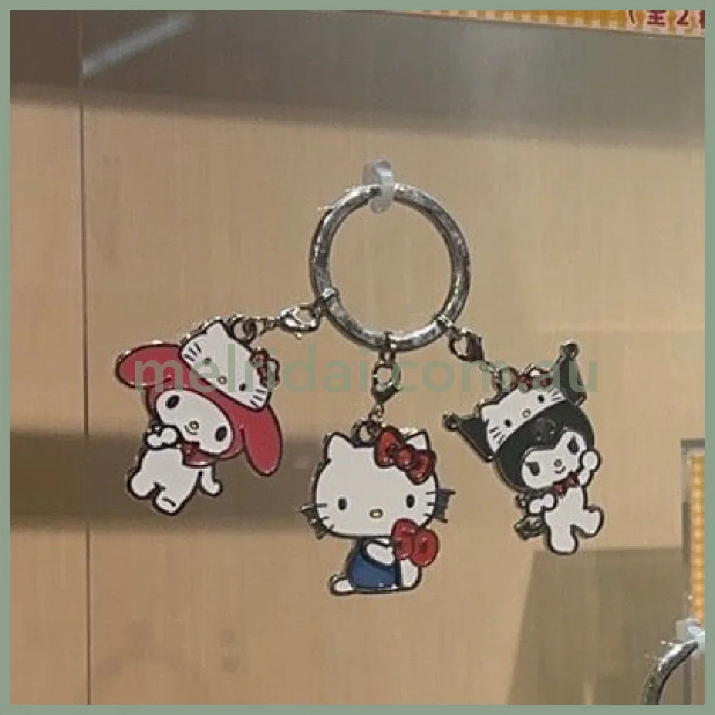 Sanrio | Hello Kitty 50Th Anniversary And Friends Mental Keychain (Hello Kitty & Kuromi My Melody)