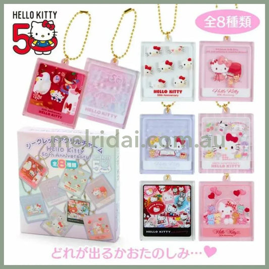 Sanrio | Hello Kitty 50Th Anniversary Keychain Blind Box 日本三丽鸥 凯蒂猫50周年 限定珠链盲盒挂件/亚克力挂件