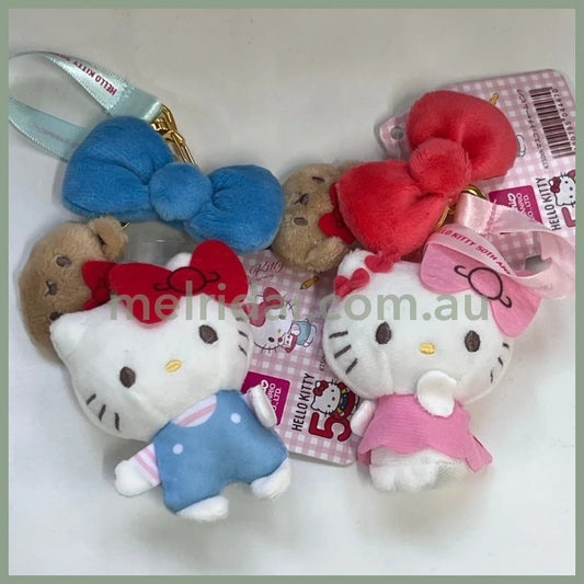 Sanrio | Hello Kitty 50Th Anniversary Mascot Holder 13Cm 日本三丽鸥 凯蒂猫50周年限定 蝴蝶结丝带挂件/玩偶包挂/钥匙链