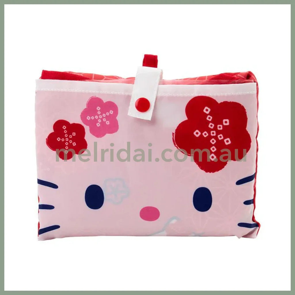 SANRIO | Hello Kitty Eco Shopping Tote Bag W49×D18×H69cm (Japanese Pattern Red)