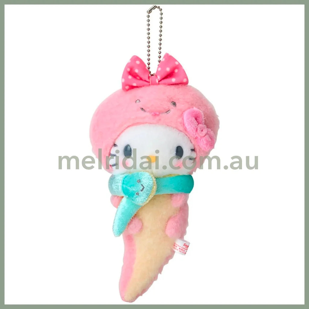 Sanrio | Hello Kitty Mascot Holder Plush Keychain 14.5 X 12.8 6.8Cm (Zodiac Fortune 2024 - Snake)