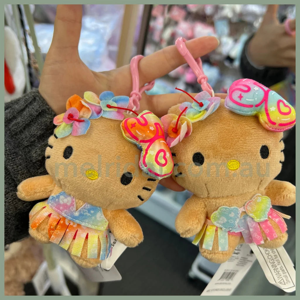 Sanrio | Hello Kitty Mascot Holder Plush Keychain (50Th Anniversary) 三丽鸥 凯蒂猫 黑皮挂件/包挂/钥匙链（50周年限定）