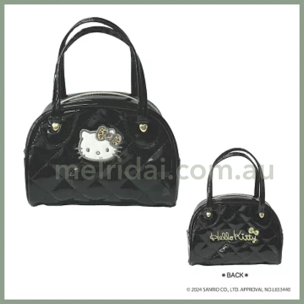 Sanrio | Hello Kitty Mini Boston Bag Quilted Black Handbag 16.5 X 11 9 Cm