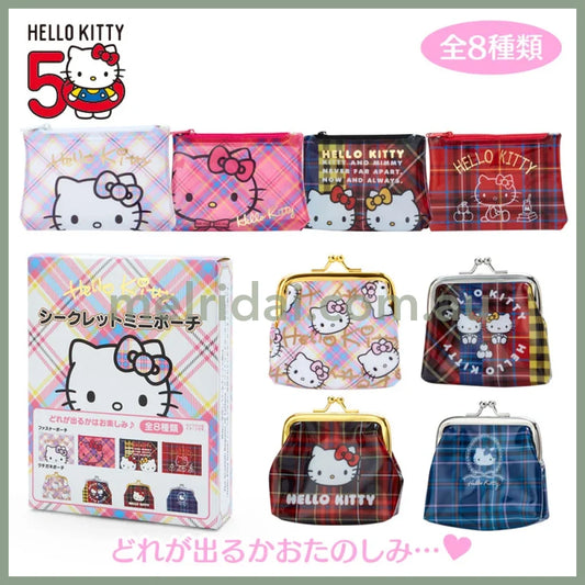 Sanrio | Hello Kitty Mini Pouch Secret (50Th Dress Tartan) 日本三丽鸥 凯蒂猫50周年限定 迷你小包 盲盒/随机一款（苏格兰少女）