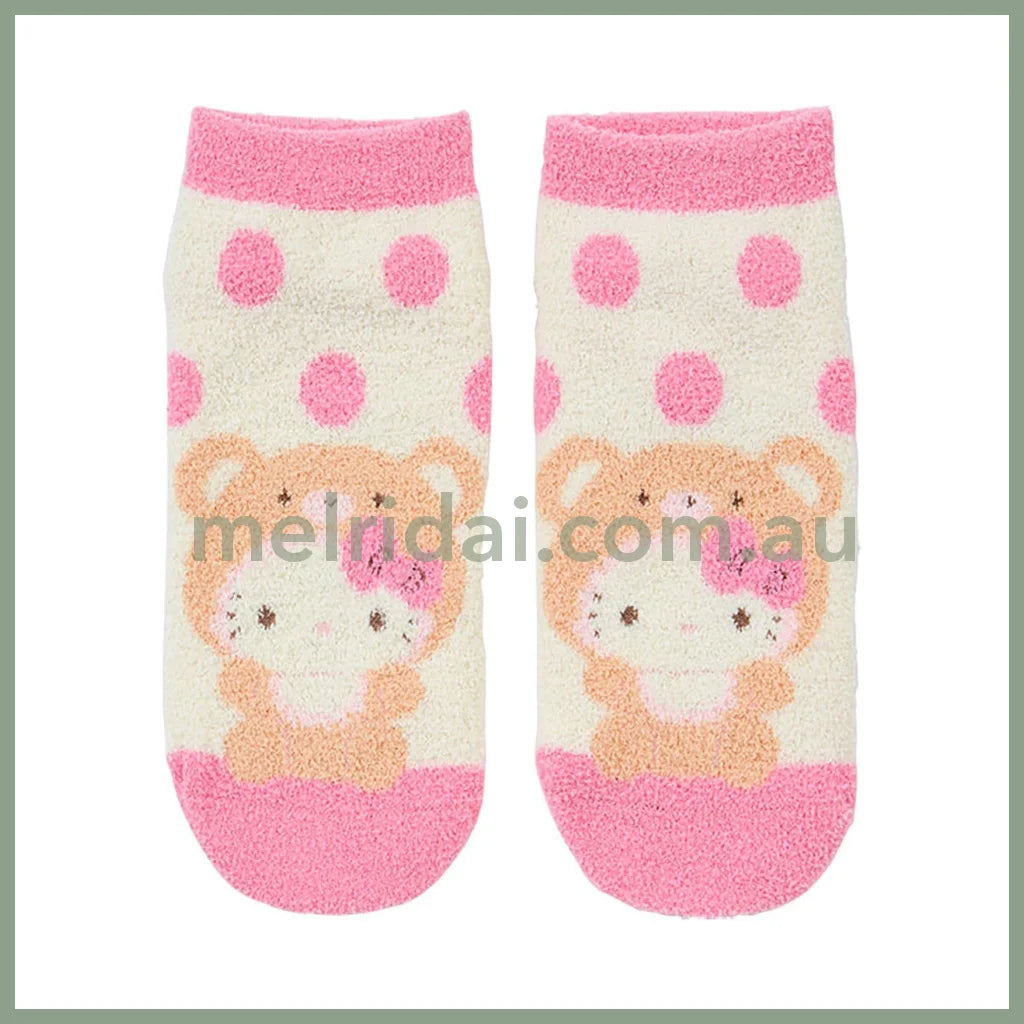 Sanrio | Hello Kitty Mocomo Socks Fluffy Bear 23-25Cm (Pink)