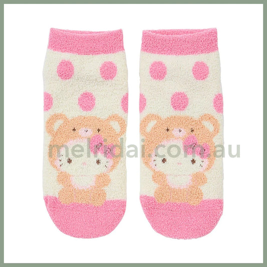 Sanrio | Hello Kitty Mocomo Socks Fluffy Bear 23-25Cm (Pink)