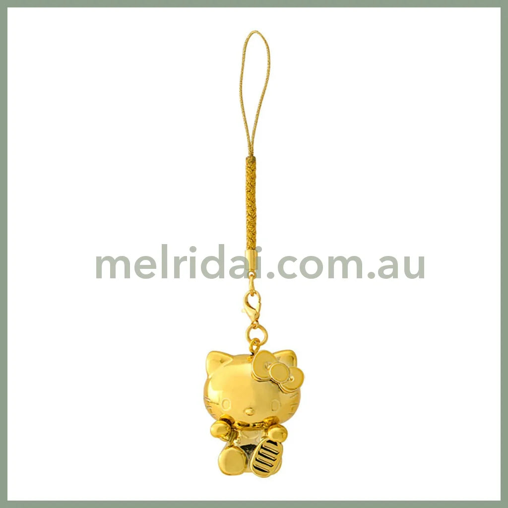 Sanrio | Hello Kitty Netsuke Gold Color Charm W2.8×D2.6×H4.4Cm (Zodiac Fortune 2024 - Snake)