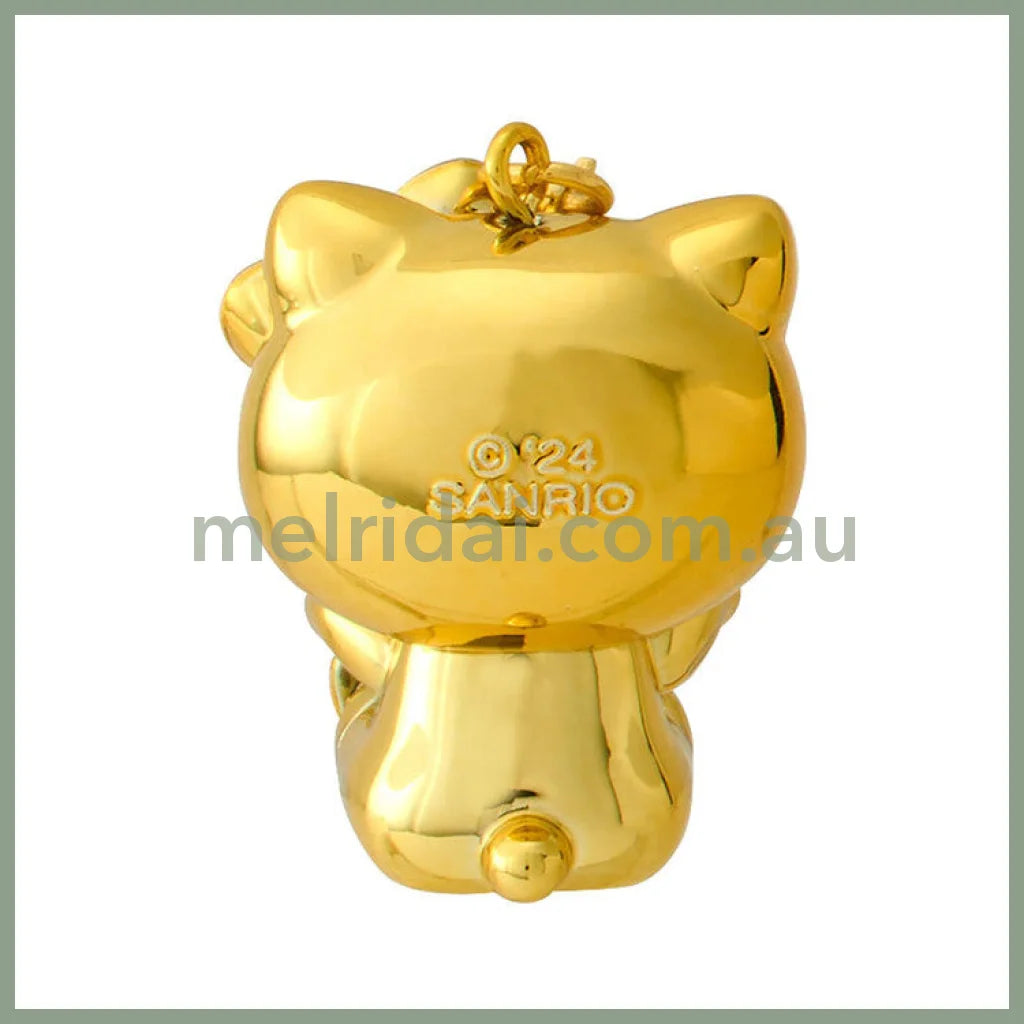 Sanrio | Hello Kitty Netsuke Gold Color Charm W2.8×D2.6×H4.4Cm (Zodiac Fortune 2024 - Snake)